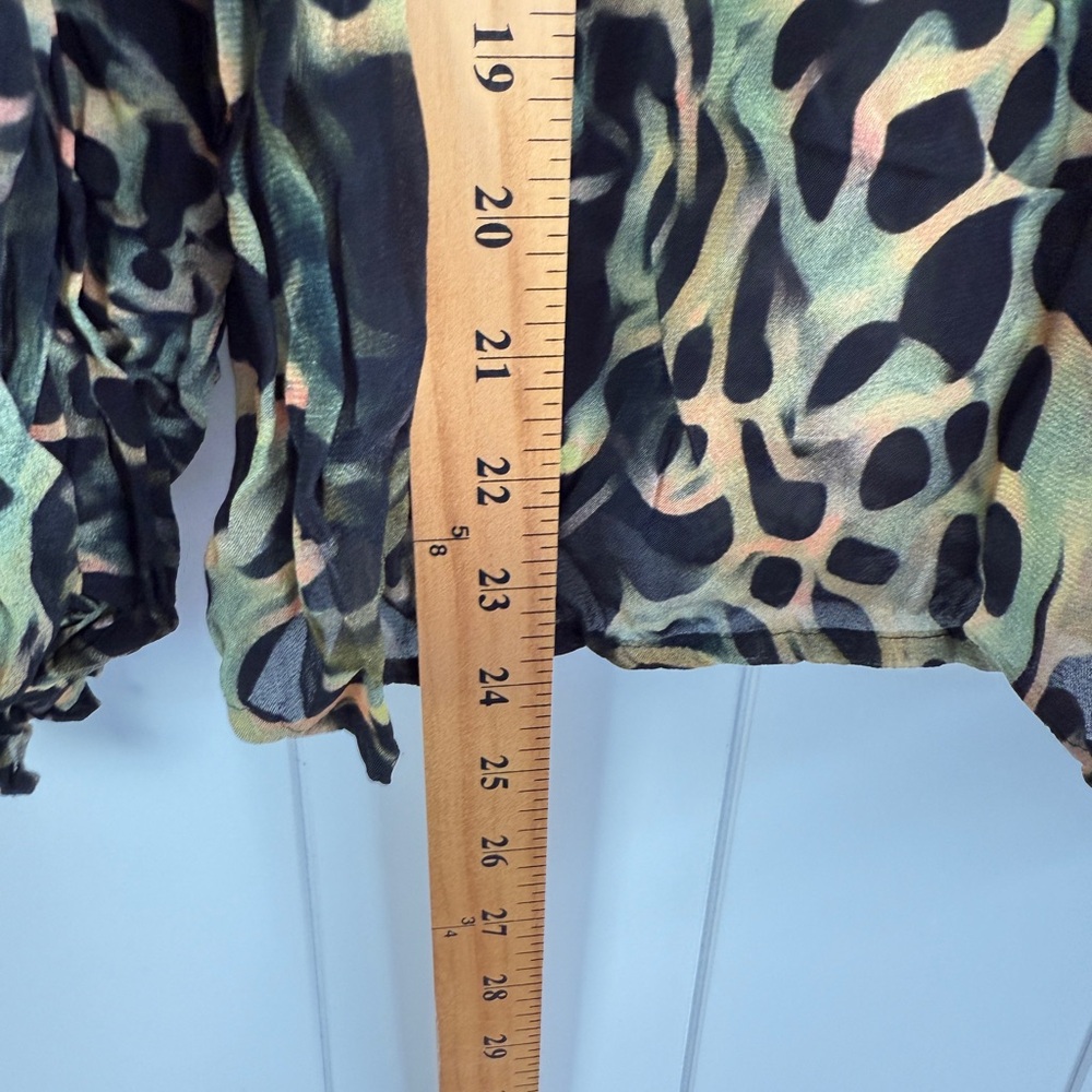 Anthro Blnk London Leopard Print Long Sleeve Women's Top - Picture 7 of 11